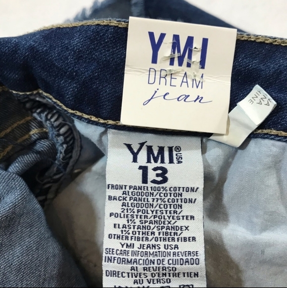 NWT YMI dream jean medium wash distressed short 13 - Picture 9 of 12